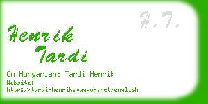 henrik tardi business card